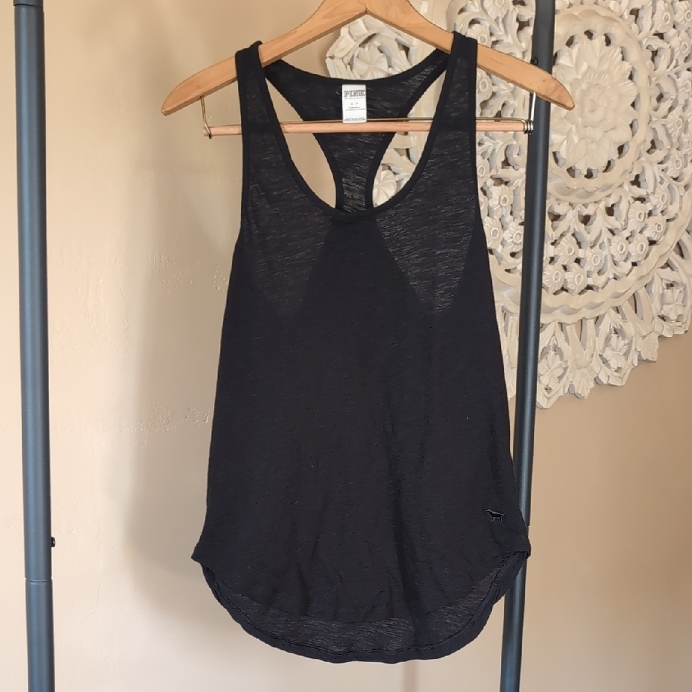 VS Pink Racerback Tank Top S